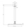 Bossini COSMO soffione quadrato 23 cm, in ottone, con braccio doccia verticale, colore bianco finitura opaco H30597G00045009