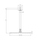Bossini COSMO soffione quadrato 28 cm, in ottone, con braccio doccia verticale, colore bianco finitura opaco H30598G00045009