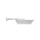 Bossini COSMO soffione quadrato 28 cm, in ottone, con braccio doccia orizzontale, colore bianco finitura opaco H69598H00045009