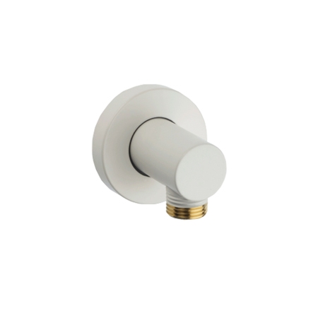 Immagine di Bossini ZEN presa d'acqua, in ottone, con rosone, colore bianco finitura opaco V00228000045003