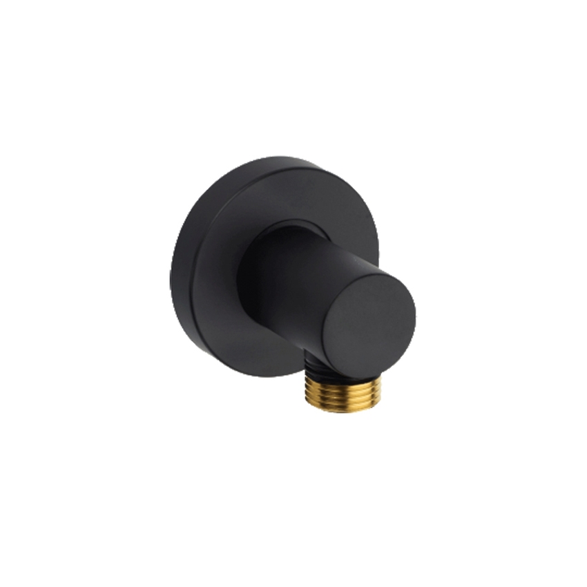 Immagine di Bossini ZEN presa d'acqua, in ottone, con rosone, colore nero finitura opaco V00228000073003