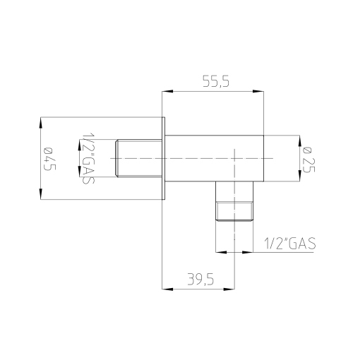 Immagine di Bossini SLIM presa d'acqua, in ottone, con rosone, colore bianco finitura opaco  V00235000045003