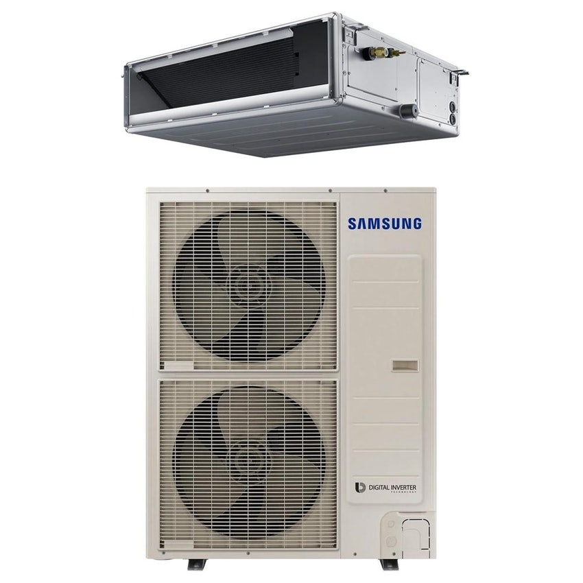 Immagine di Samsung CANALIZZABILE MEDIA PREVALENZA Climatizzatore canalizzabile monosplit inverter alta efficienza | unità esterna 7.1 kW unità interna 24000 BTU AC071JXSCEH/EU+AC071JNMCEH/EU