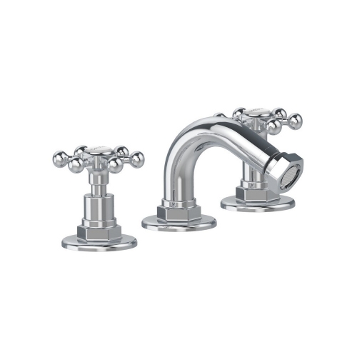 Immagine di Bellosta BRUSIN+ batteria bidet 3 fori, con bocca girevole, senza scarico, finitura cromo 01-5707/4/S