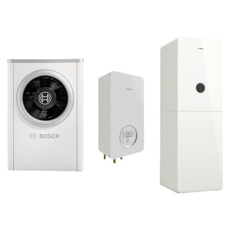 Immagine di Bosch Hybrid Extra Sistema ibrido composto da pompa di calore con unità interna CSH7000i AW 5 OR e caldaia a condensazione con bollitore 210 litri GC5300i WM 24/210 SO per riscaldamento, raffrescamento e ACS 7735210124