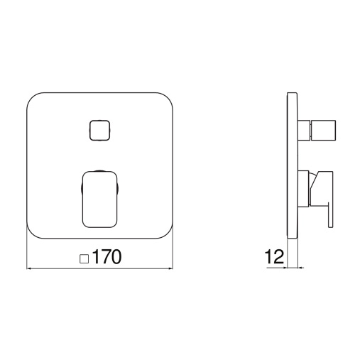 Immagine di Nobili LOOP miscelatore monocomando doccia esterno ad incasso, 2 vie, senza corpo incasso, con deviatore, finitura cromo LP90100/ECR