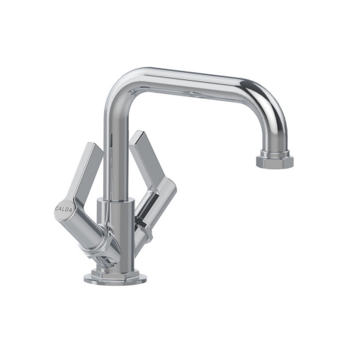 Immagine di Bellosta BRUSIN- rubinetteria lavabo H.21 cm, monoforo, bocca girevole, con scarico, finitura coromo 01-5705/2/AL