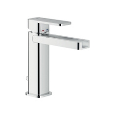 Immagine di Nobili LOOP miscelarore lavabo con bocca a cascata, con scarico, finitura cromo LPC90118/1CR