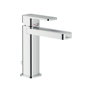 Immagine di Nobili LOOP miscelarore lavabo con bocca a cascata, con scarico, finitura cromo LPC90118/1CR
