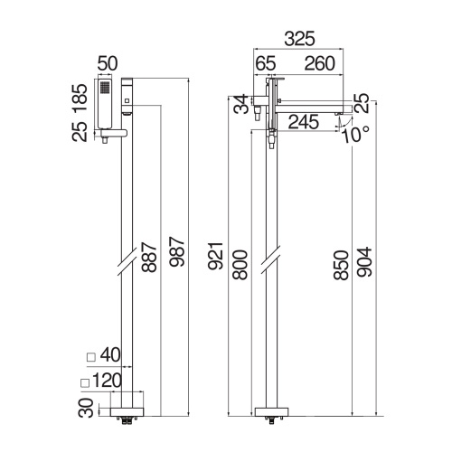 Immagine di Nobili LOOP miscelatore monocomando per vasca, a pavimento, 2 vie, con deviatore, doccetta, supporto doccetta e flessibile 150 cm, finitura cromo LP90180CR