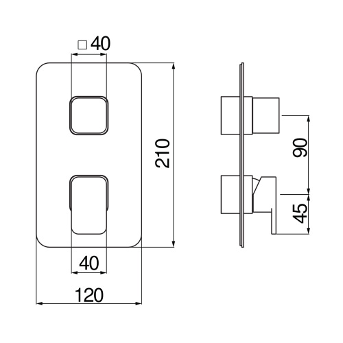 Immagine di Nobili LOOP miscelatore monocomando doccia ad incasso, 2 vie, senza corpo incasso, senza deviatore, finitura cromo WE81102/LPCR