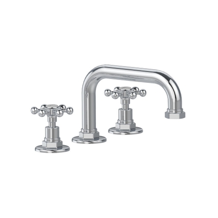 Immagine di Bellosta BRUSIN+ rubinetteria lavabo H.14 cm, 3 fori, bocca girevole, senza scarico, finitura cromo 01-5705/4/A/S