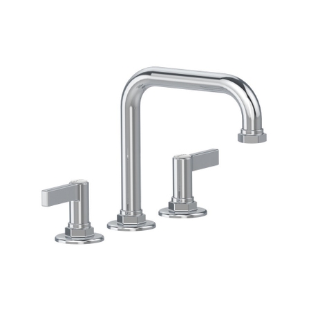 Immagine di Bellosta BRUSIN- rubinetteria lavabo, H.14 cm, 3 fori, bocca girevole, senza scarico, finitura cromo 01-5705/4/BL/S