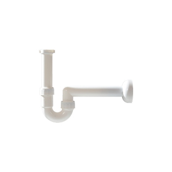 Ghidini 53911425 2000 sifone a S per lavabo o bidet, tubo acciaio cromato  spessore 0,4 mm, 1 1/4” finitura cromo