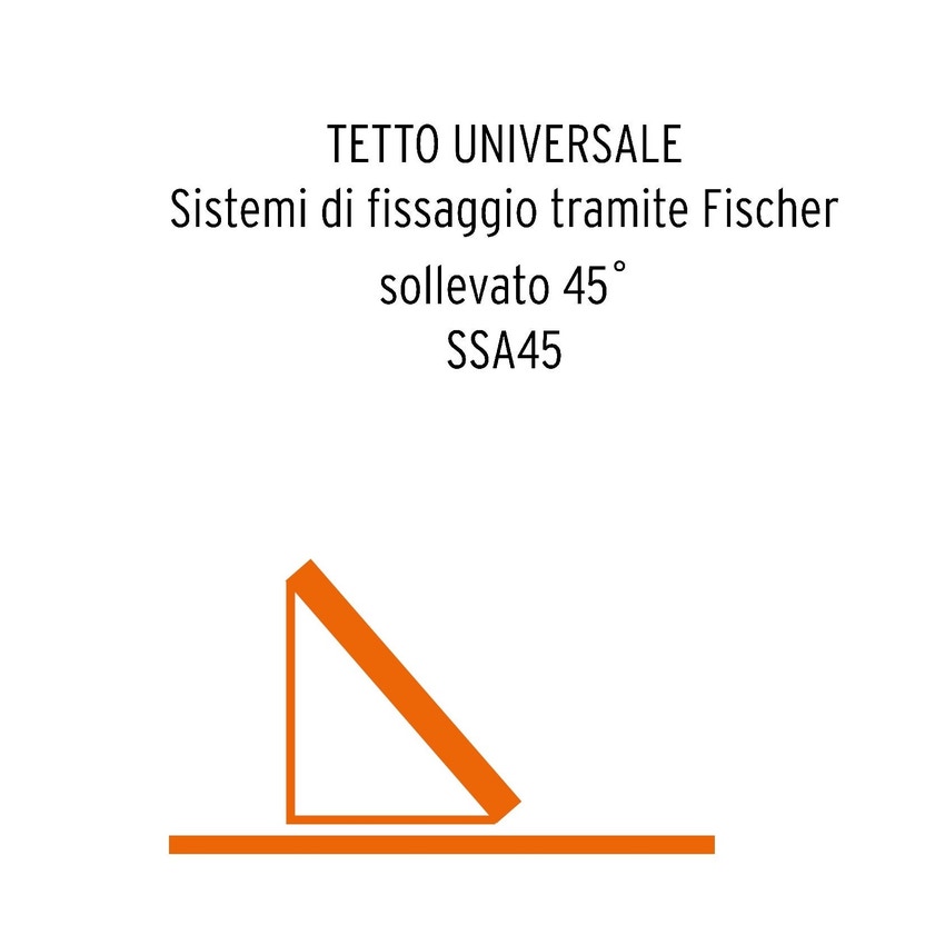 Immagine di Sonnenkraft KIT di fissaggio per 5 collettori tramite Fischer sollevato 45˚ (tetto universale) 111553