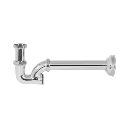 Immagine di Ghidini 2000 sifone per lavabo, a colonna, tubo acciaio cromato spessore 0,4 mm, 1 1/4”, finitura cromo 54911425