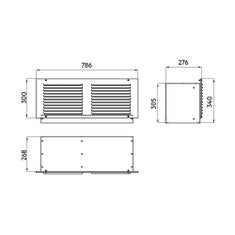 Immagine di Irsap Plenum superiore con griglia frontale per unità IRSAIR B 150 AREGRI01500