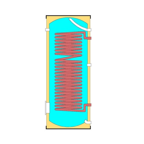 Immagine di ACV TSA 1HP 200 Bollitore vetrificato a serpentino maggiorato capacità 200 litri (per pompe di calore) 074987