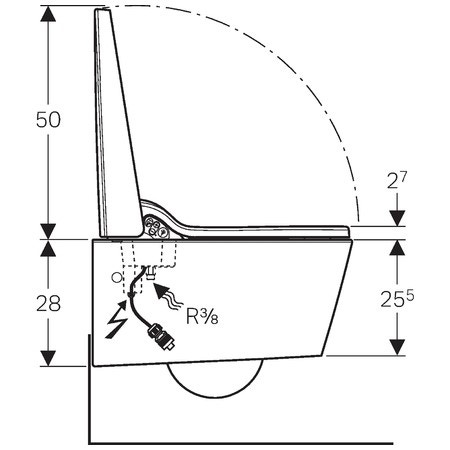 Immagine di Geberit AquaClean Sela WC sospeso con funzione bidet, colore bianco 146.140.11.1