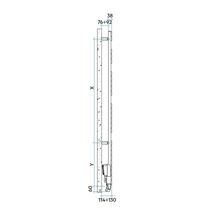 ORION - Scaldasalviette termoarredo idraulico bianco lucido Larghezza Orion  500 mm - 13 TUBI