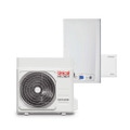 Immagine di Unical HYBREER 3 KON 35 HP 90 sistema ibrido per riscaldamento/raffrescamento e ACS, completo di caldaia murale a condensazione e pompa di calore aria-acqua 00376946