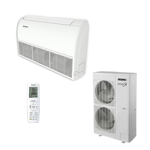 Immagine di Aermec LCG_F R32 Climatizzatore a pavimento o soffitto monosplit inverter | unità esterna 16 kW trifase unità interna 55000 BTU LCG1600T+LCG1600F