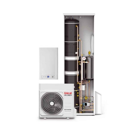 Immagine di Unical HYBREER SLIM KON 24 HP 70 sistema ibrido per riscaldamento o raffrescamento e A.C.S. (versione preassemblata) 00376999d1