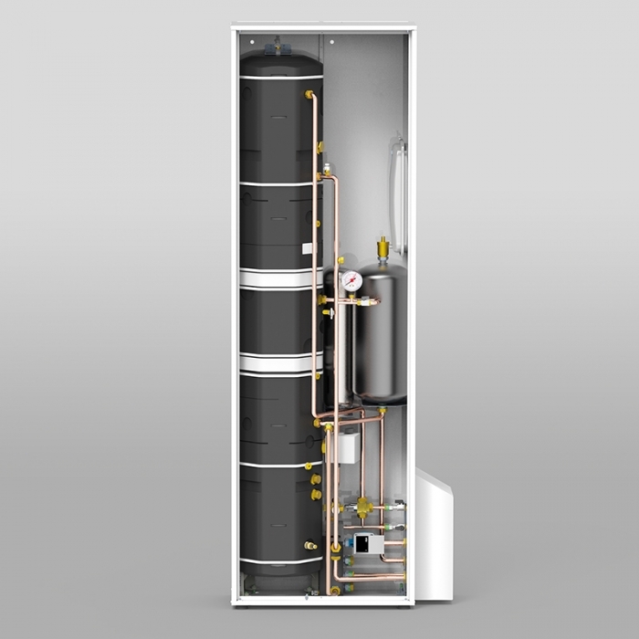 Immagine di Unical HYBREER SLIM KON 24 HP 90 sistema ibrido per riscaldamento o raffrescamento e A.C.S. (versione preassemblata) 00377000d1