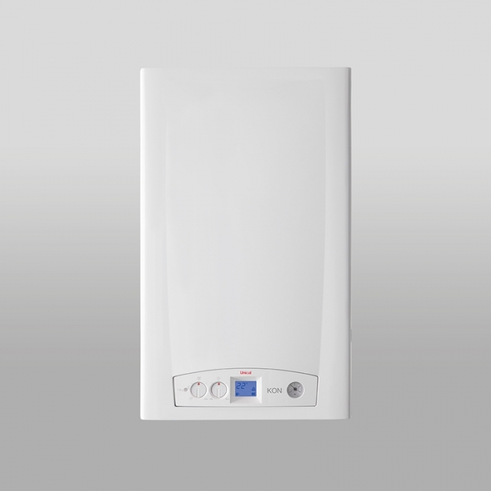 Immagine di Unical HYBREER SLIM KON 24 HP 90 sistema ibrido per riscaldamento o raffrescamento e A.C.S. (versione preassemblata) 00377000d1