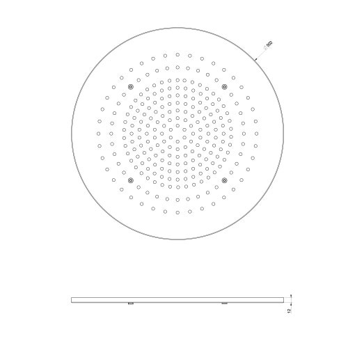 Immagine di Gessi MINIMALI cover di copertura per finitura estetica, Ø 50 cm, finitura mirror steel 57973#238