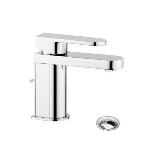 Immagine di Bellosta SOGNO miscelatore lavabo H.14 cm, monoforo, con scarico, finitura cromo 01-7005