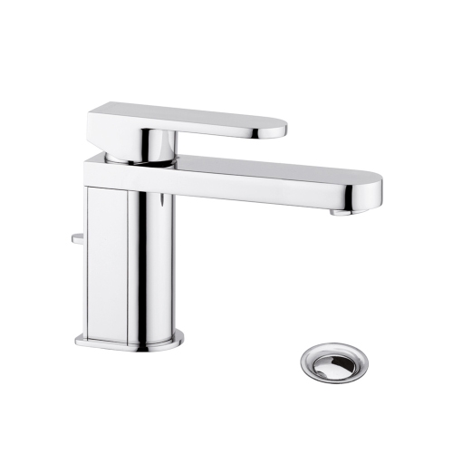 Immagine di Bellosta SOGNO miscelatore lavabo P.17 cm, monoforo, con scarico, finitura cromo 01-7005/P