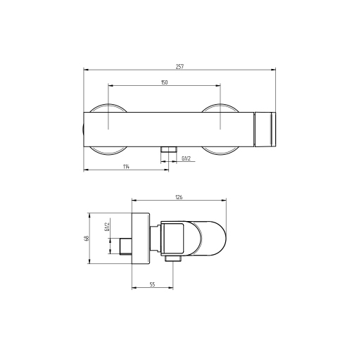 Kit Doccia Completo di Miscelatore Doccia Manuale a 2 Vie con Finitura in  Nichel Spazzolato, Kit