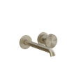 Immagine di Gessi ORIGINI miscelatore lavabo 2 fori, a parete, senza corpo incasso, finitura finox brushed nickel 66088#149