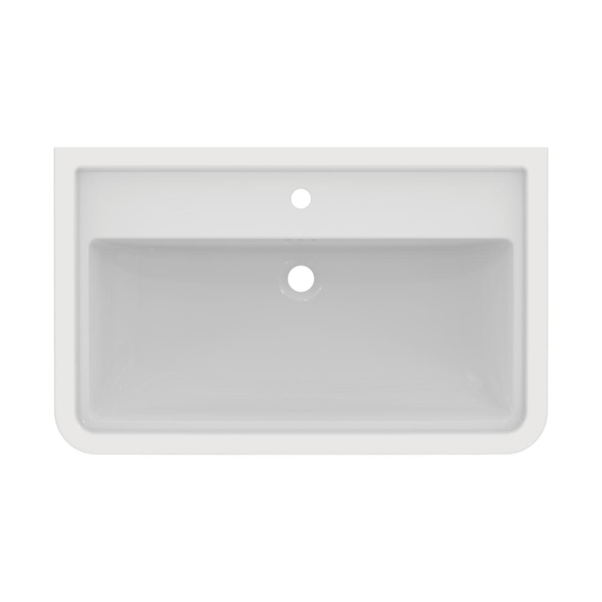 Immagine di Ideal Standard CALLA lavabo top L.87 cm, monoforo, con troppopieno, colore bianco finitura lucido E368701