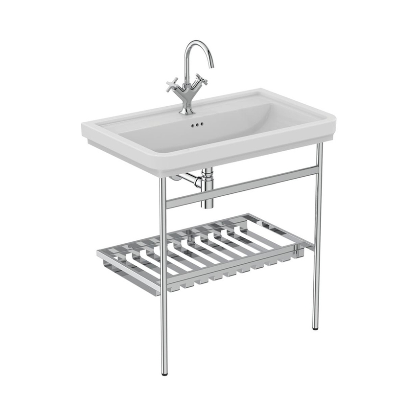 Immagine di Ideal Standard CALLA lavabo top L.87 cm, monoforo, con troppopieno, colore bianco finitura lucido E368701