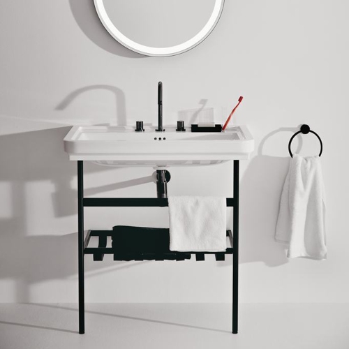 Immagine di Ideal Standard CALLA lavabo top L.87 cm, 3 fori per rubinetteria, con troppopieno, colore bianco finitura lucido E368901