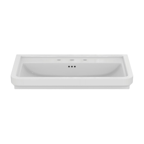 Immagine di Ideal Standard CALLA lavabo top L.87 cm, 3 fori per rubinetteria, con troppopieno, colore bianco finitura lucido E368901