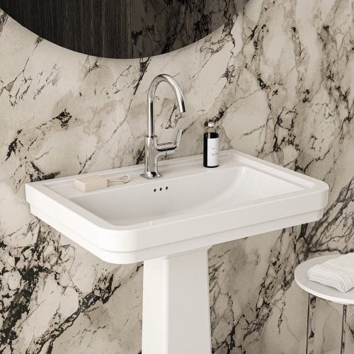 Immagine di Ideal Standard CALLA lavabo L.72 cm, monoforo, con troppopieno, colore bianco finitura lucido E221901
