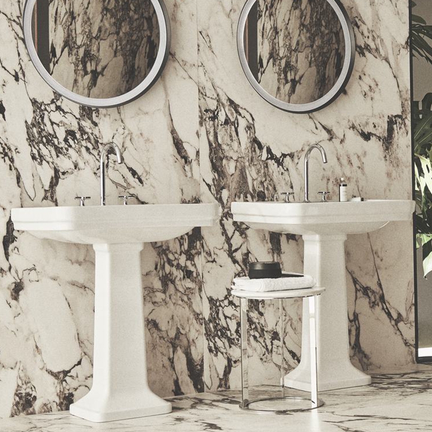 Immagine di Ideal Standard CALLA lavabo L.72 cm, 3 fori rubinetteria, con troppopieno, colore bianco finitura lucido E222301