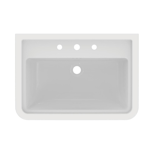 Immagine di Ideal Standard CALLA lavabo L.72 cm, 3 fori rubinetteria, con troppopieno, colore bianco finitura lucido E222301