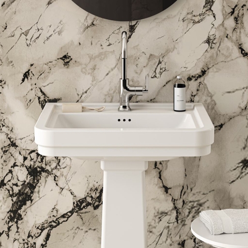 Immagine di Ideal Standard CALLA lavabo L.62 cm, monoforo, con troppopieno, colore bianco finitura lucido E221601