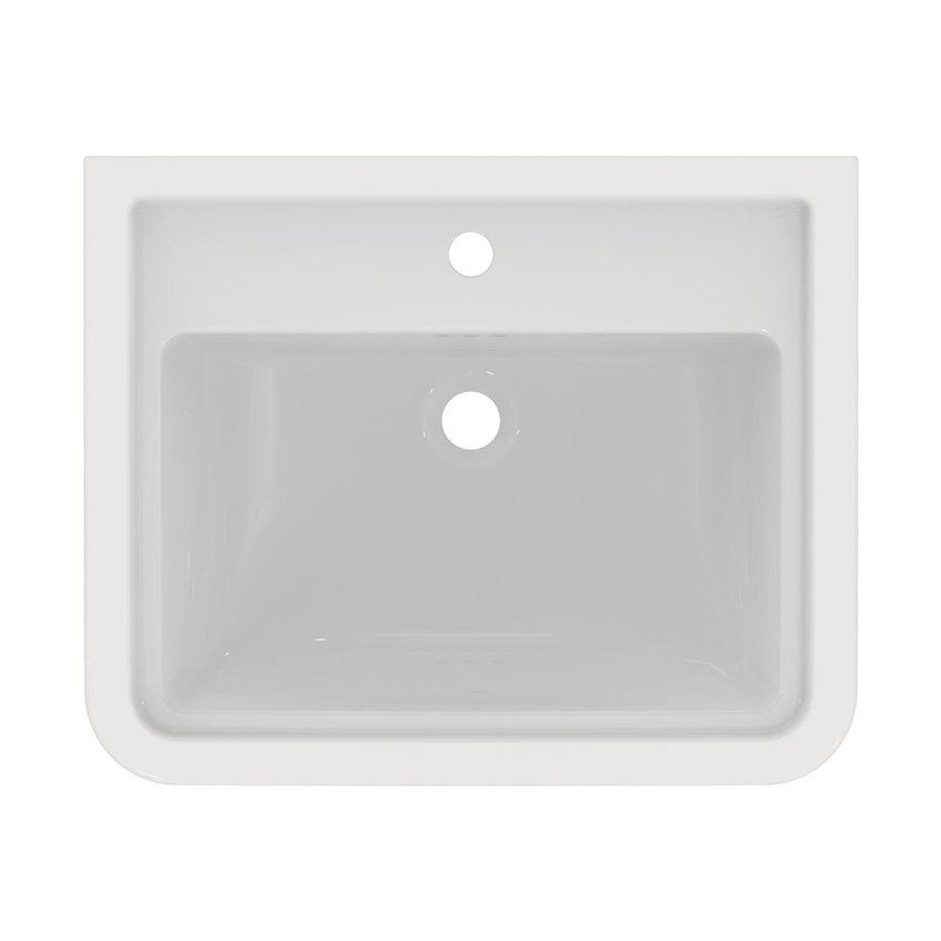 Immagine di Ideal Standard CALLA lavabo L.62 cm, monoforo, con troppopieno, colore bianco finitura lucido E221601