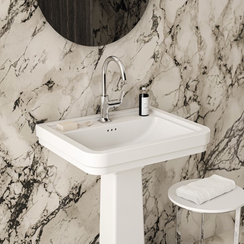 Immagine di Ideal Standard CALLA lavabo L.62 cm, monoforo, con troppopieno, colore bianco finitura lucido E221601