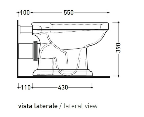 Immagine di Flaminia EFI set sanitari a pavimento, vaso con scarico a pavimento e coprivaso con discesa rallentata, bidet monoforo con troppopieno, colore bianco finitura lucido 6010+6005+23/CR