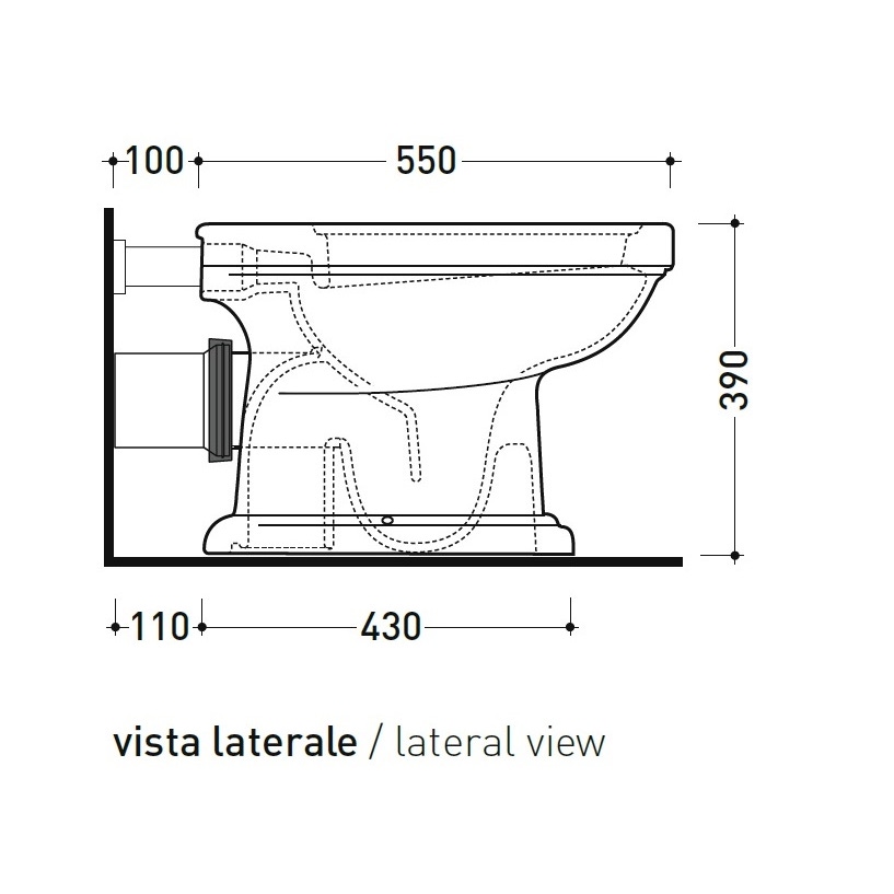 Immagine di Flaminia EFI set sanitari a pavimento, vaso con scarico a pavimento e coprivaso con discesa rallentata, bidet monoforo con troppopieno, colore bianco finitura lucido 6010+6005+23/CR