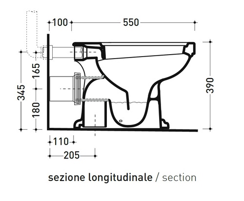Immagine di Flaminia EFI set sanitari a pavimento, vaso con scarico a pavimento e coprivaso con discesa rallentata, bidet monoforo con troppopieno, colore bianco finitura lucido 6010+6005+23/CR