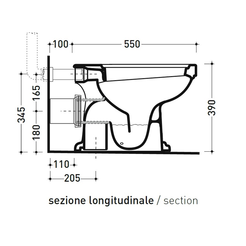 Immagine di Flaminia EFI set sanitari a pavimento, vaso con scarico a pavimento e coprivaso con discesa rallentata, bidet monoforo con troppopieno, colore bianco finitura lucido 6010+6005+23/CR