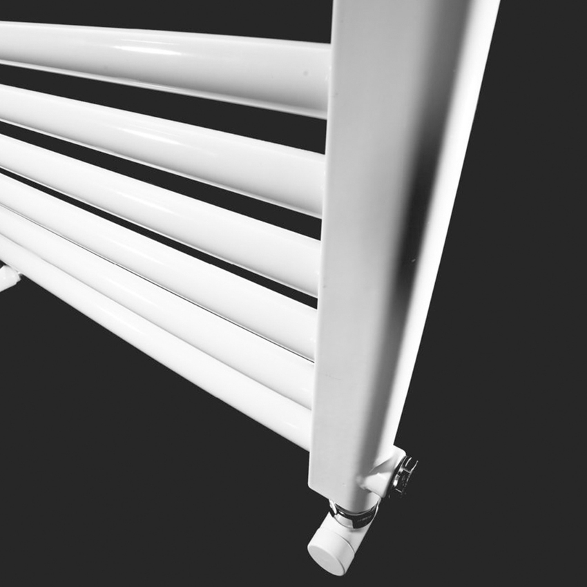 Immagine di Deltacalor CAMBIO scaldasalviette configurazione standard H.770 mm, colore bianco CA077050B