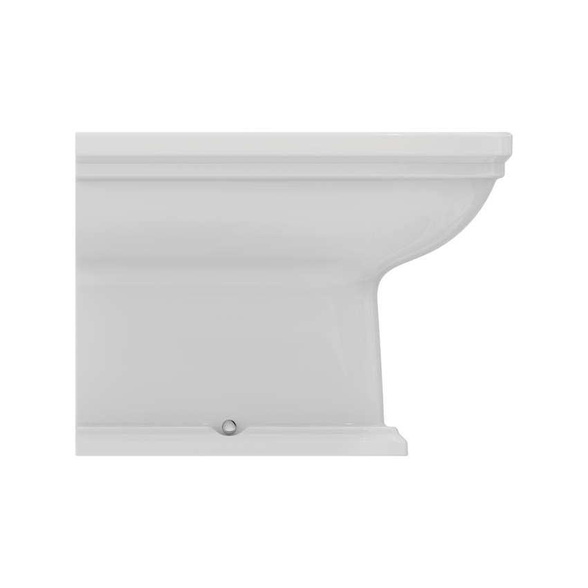 Immagine di Ideal Standard CALLA set sanitari a pavimento, vaso a filo parete, con sedile a discesa rallentata, bidet monoforo con troppopieno, colore bianco finitura lucido E222501+E222601+E251801